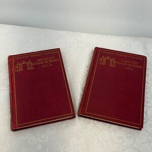 Vintage Gateway Series Books: Macaulays Essay On Milton & Carlyles Essay On Burn